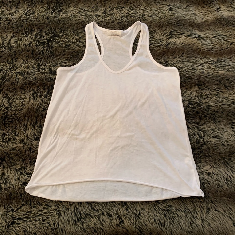 White Racerback Tank